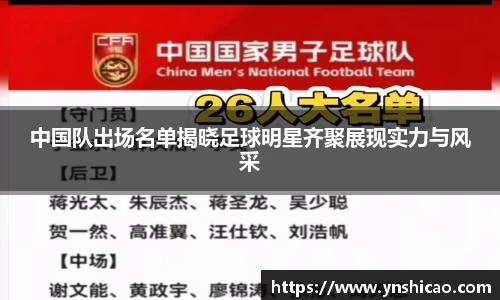 中国队出场名单揭晓足球明星齐聚展现实力与风采